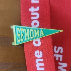SFMOMA Green & Yellow Pennant Enamel Pin